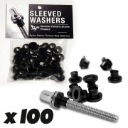 Sleeved Washers - Black (x100)