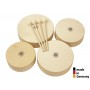 Set de 4 Toms en Bois + 4 Baguettes - 3+