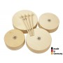 Set of 4 Wooden Toms + 4 Beaters - 3+