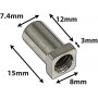 SN-SQ-15S - Cheminée 15mm Tête Carrée - Acier (x10)