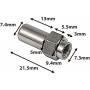 SN-HE-21B - Cheminée 21.5mm Tête Hexagonale - Laiton (x4)