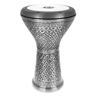 EA-A-ESD - Darbuka Egipcia Aluminio Grabada Escamas Oscuras