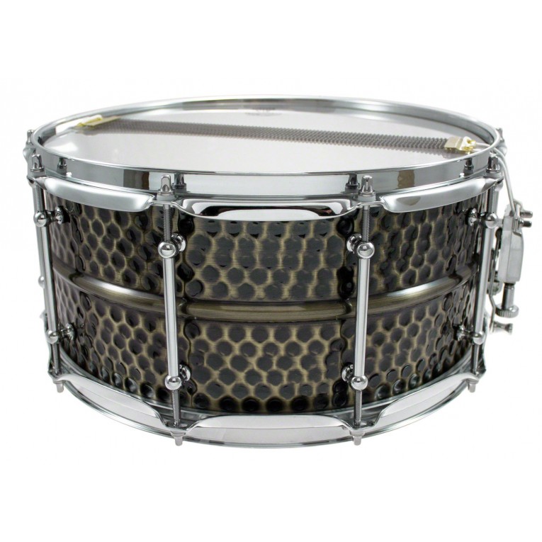 WorldMax - BKH-6514SH - Black Dawg 14 x 6.5 Snare Drum - Hammered Brass  Shell - Distribuição Portugal
