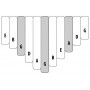 Kalimba Junior Celeste Pentatonic 11 Notes sur Table