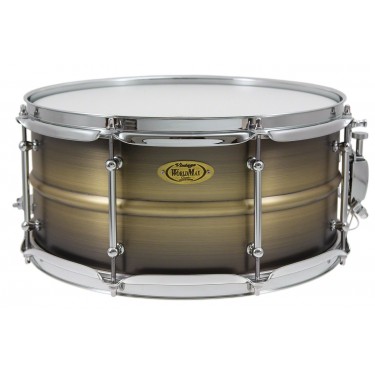 BKA-6514SH - Black Dawg 14" x 6.5" Snare Drum - Antique Brush Brass Shell