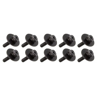 WSC4-14BK - M4 14mm Noir - Vis Intérieure d'Accastillage pour Fût Bois (x10)