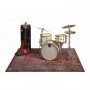 VP225-ORD - Vintage Persian Stage / Drum 2.25 x 1.85m Anti-Slip - Original Red