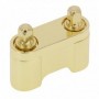 STOB4-BR - Fermo per cordiera Rullante Die Cast "Deluxe" 25mm - d'Oro