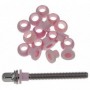 TRW100PK - Rondelles nylon pour tirants - Rose (x100)