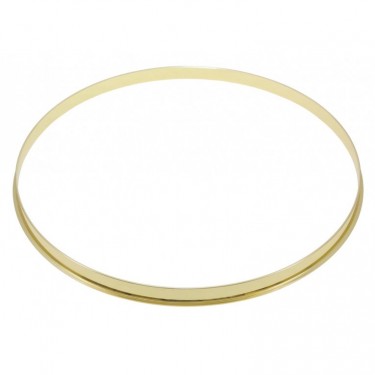 HSFL23-10BR - 10" Brass 2.3mm Steel Single Flange Drum Hoop