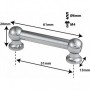 TL12D51 - Spannböckchen Tubelug - 51mm - Doppelte Spannschrauben (x1)