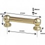 TL12D51-BR - Tube Lug Brass - 51mm - Double Ended (x1)