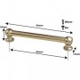 TL12D89-BR - Tube Lug Brass - 89mm - Double Ended (x1)