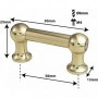 TL12S38B-BR - Bass Drum Tube Lug Brass - 38mm - Single Ended (x1)