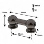 TL13D38-BK - Coquille Tube - 38mm - Noir - Double Tirant (x1)