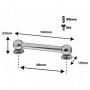 TL13D88 - Spannböckchen Tubelug - 88mm - Doppelte Spannschrauben (x1)