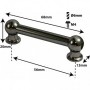 TL1D56-BK - Tube Lug Black - 56mm - Double Ended (x1)