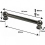TL1D89-BK - Tube Lug Black - 89mm - Double Ended (x1)