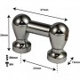 TL1S25B-BK - Spannböckchen Tubelug Bassdrum Schwarze - 25mm - Einzigen Spannschrauben (x1)