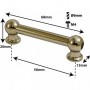 TL1D56-BR - Tube Lug Brass - 56mm - Double Ended (x1)