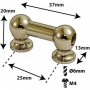 TL1D25-BR - Tube Lug Brass - 25mm - Double Ended (x1)