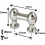 TL7S25B - Spannböckchen Tubelug Bassdrum - 25mm - Einzigen Spannschrauben (x1)