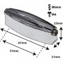 L23SD-BK - Coquille Caisse Claire - 57mm Noir (x1)
