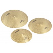 Mute 3x Silent Cymbals Set - 14" 16" 20" - Brass Finish