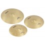 Mute 3x Silent Cymbals Set - 14" 16" 20" - Brass Finish