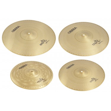 Set 4 Cymbales Silencieuces Mute - 14" 16" 18" 20" - Finition Brass