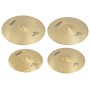Set 4 Cymbales Silencieuces Mute - 14" 16" 18" 20" - Finition Brass