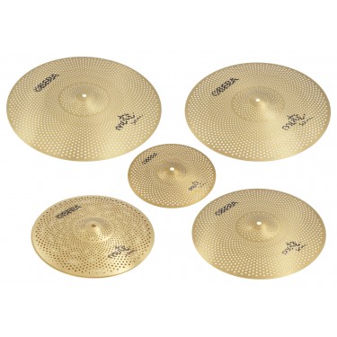Set 5 Cymbales Silencieuces Mute - 14" 16" 18" 20" 10" - Finition Brass