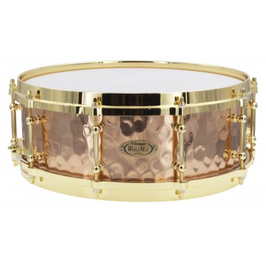 BZH-5014DHBR - Hammered Bronze Shell Series 14" x 5" Snare Drum - Die Cast Hoops