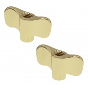 WN8-4 - Cymbal Wing Nut M8 (x2) - Brass