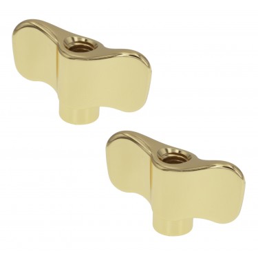 WN8-4BR - Cymbal Wing Nut M8 (x2) - Brass