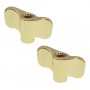 WN8-4BR - Cymbal Wing Nut M8 (x2) - Brass