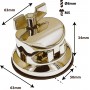 TB10BR - Deluxe Round Tom / Floor Tom Bracket 50mm - Brass (x1)