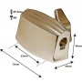 TB7BR - Fijación Tom / Timbal Base Ø9.5-10.5mm - 53mm Dorado (x1)